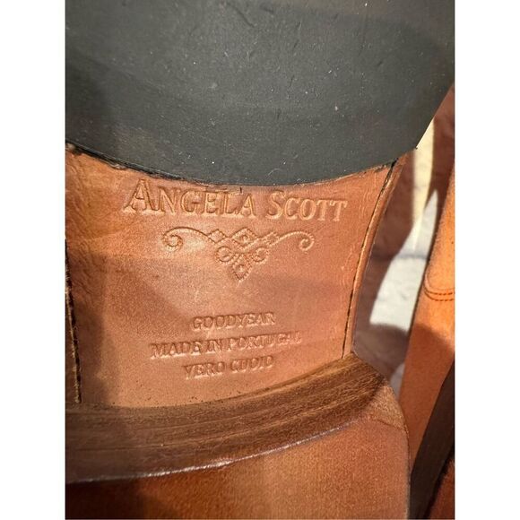 The Office Of Angela Scott Mr. Colin Soft Coral Suede Monkstrap Shoe W 38/ 8 Rar - Picture 8 of 10